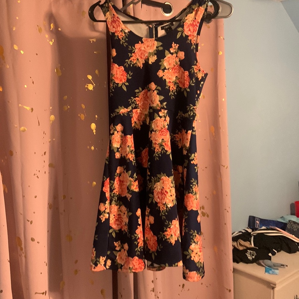 Cute navy and floral dress formal! rue21 dress!!